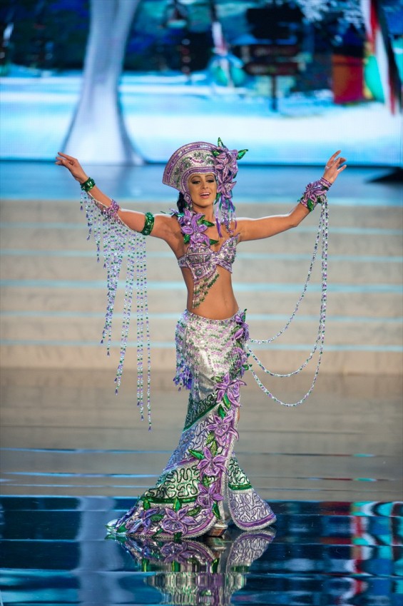 Miss Universe Costa Rica 2012, Nazareth Cascante, performs onstage at the 2012 Miss Universe National Costume Show on Friday, December 14th at PH Live in Las Vegas, Nevada.