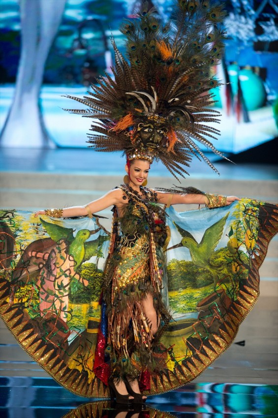 Miss Universe Ecuador 2012, Carolina Andrea Aguirre Pérez, performs onstage at the 2012 Miss Universe National Costume Show on Friday, December 14th at PH Live in Las Vegas, Nevada.